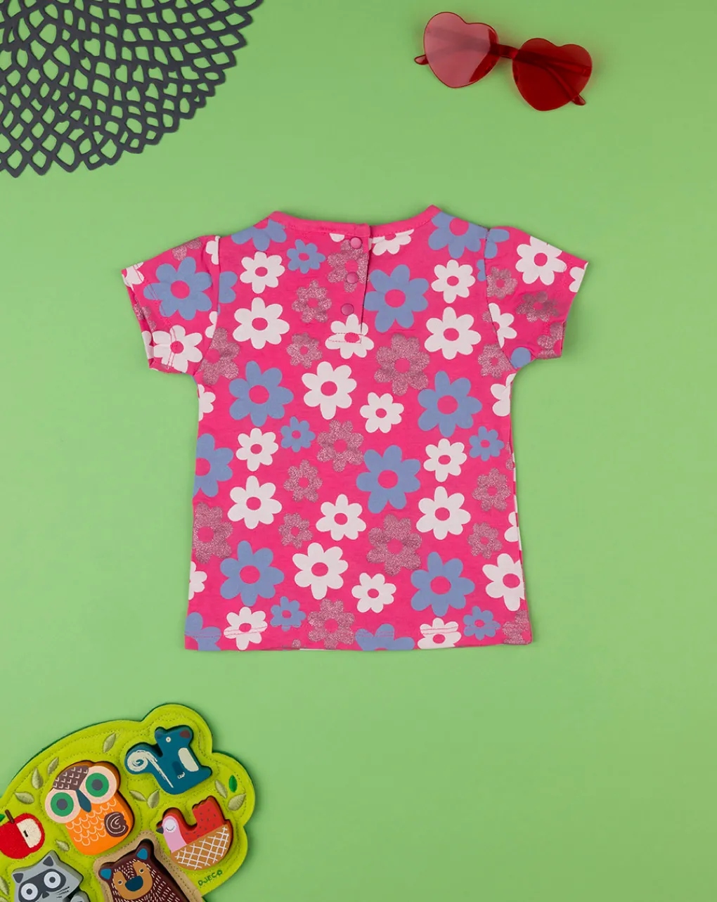 Prenatal Magliette Camicie E Body-T-Shirt Bimba Rosa "Fiori”