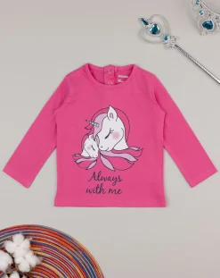 Prenatal Magliette Camicie E Body-T-Shirt Bimba Rosa "Unicorno”