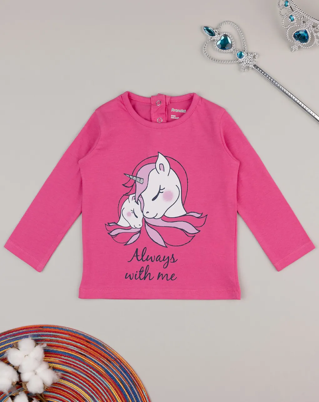 Prenatal Magliette Camicie E Body-T-Shirt Bimba Rosa "Unicorno”