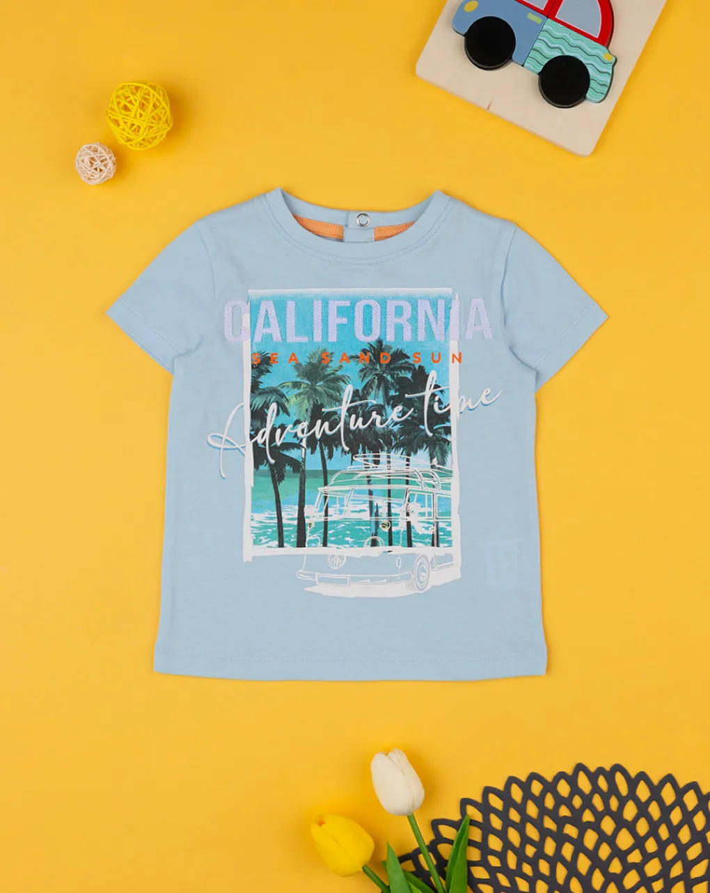Prenatal Magliette Camicie E Body-T-Shirt Bimbo Azzurra "California”