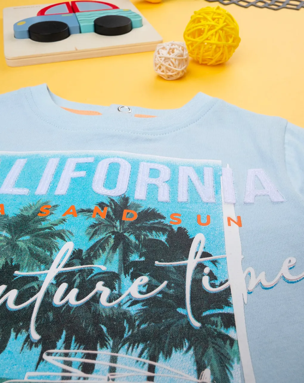 Prenatal Magliette Camicie E Body-T-Shirt Bimbo Azzurra "California”