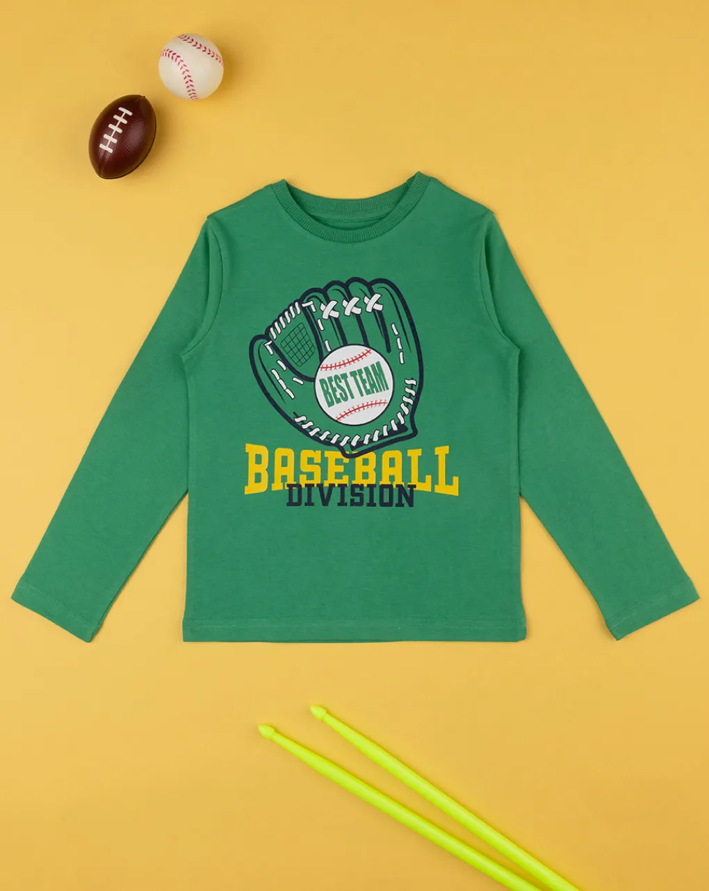 Prenatal Magliette E Camicie-T-Shirt Bimbo "Baseball” Verde