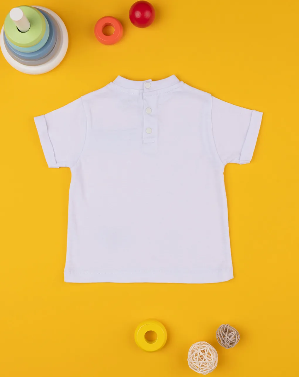 Prenatal Magliette Camicie E Body-T-Shirt Bimbo Bianca Con Taschino