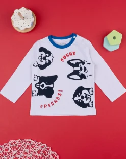 Prenatal Magliette Camicie E Body-T-Shirt Bimbo Bianca "Funny Friends”