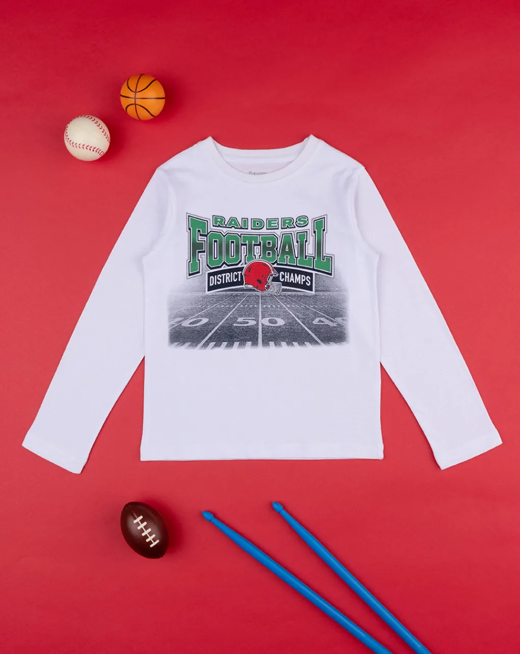 Prenatal Magliette E Camicie-T-Shirt Bimbo Bianca "Riders Football”