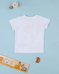 Prenatal Magliette Camicie E Body-T-Shirt Bimbo Bianca/Arancione