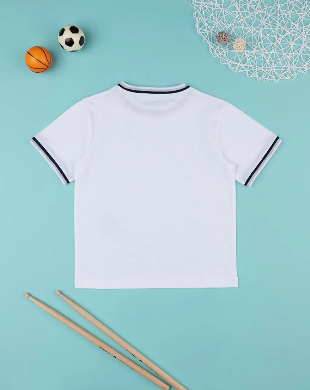 Prenatal Magliette E Camicie-T-Shirt Bimbo Bianca/Blu