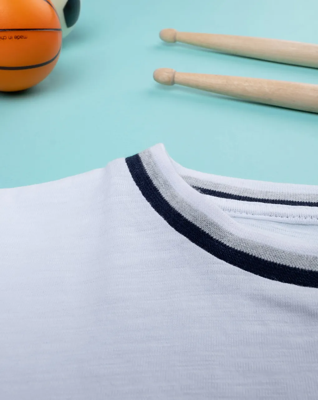 Prenatal Magliette E Camicie-T-Shirt Bimbo Bianca/Blu