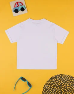 Prenatal Magliette E Camicie-T-Shirt Bimbo Bianco Con Taschino