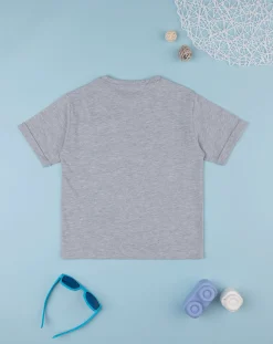 Prenatal Magliette E Camicie-T-Shirt Bimbo Grigia Con Taschino