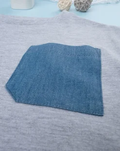 Prenatal Magliette E Camicie-T-Shirt Bimbo Grigia Con Taschino