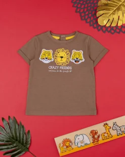 Prenatal Magliette Camicie E Body-T-Shirt Bimbo "Jungle” Marrone