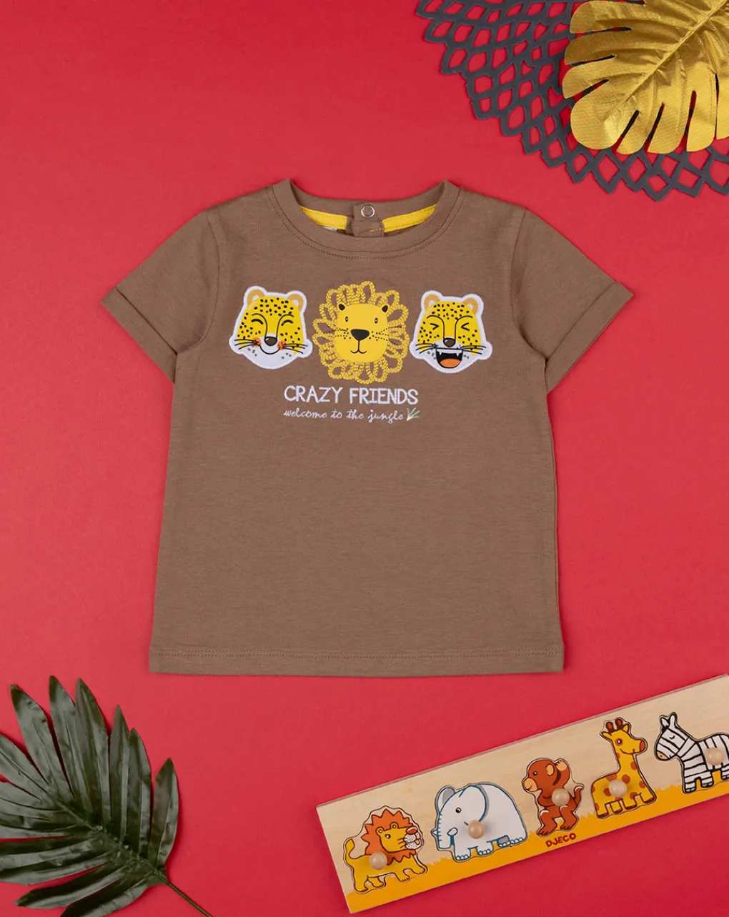 Prenatal Magliette Camicie E Body-T-Shirt Bimbo "Jungle” Marrone