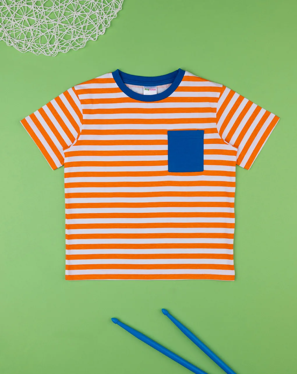 Prenatal Magliette E Camicie-T-Shirt Bimbo Rigata Arancione