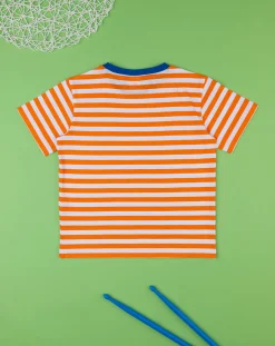 Prenatal Magliette E Camicie-T-Shirt Bimbo Rigata Arancione