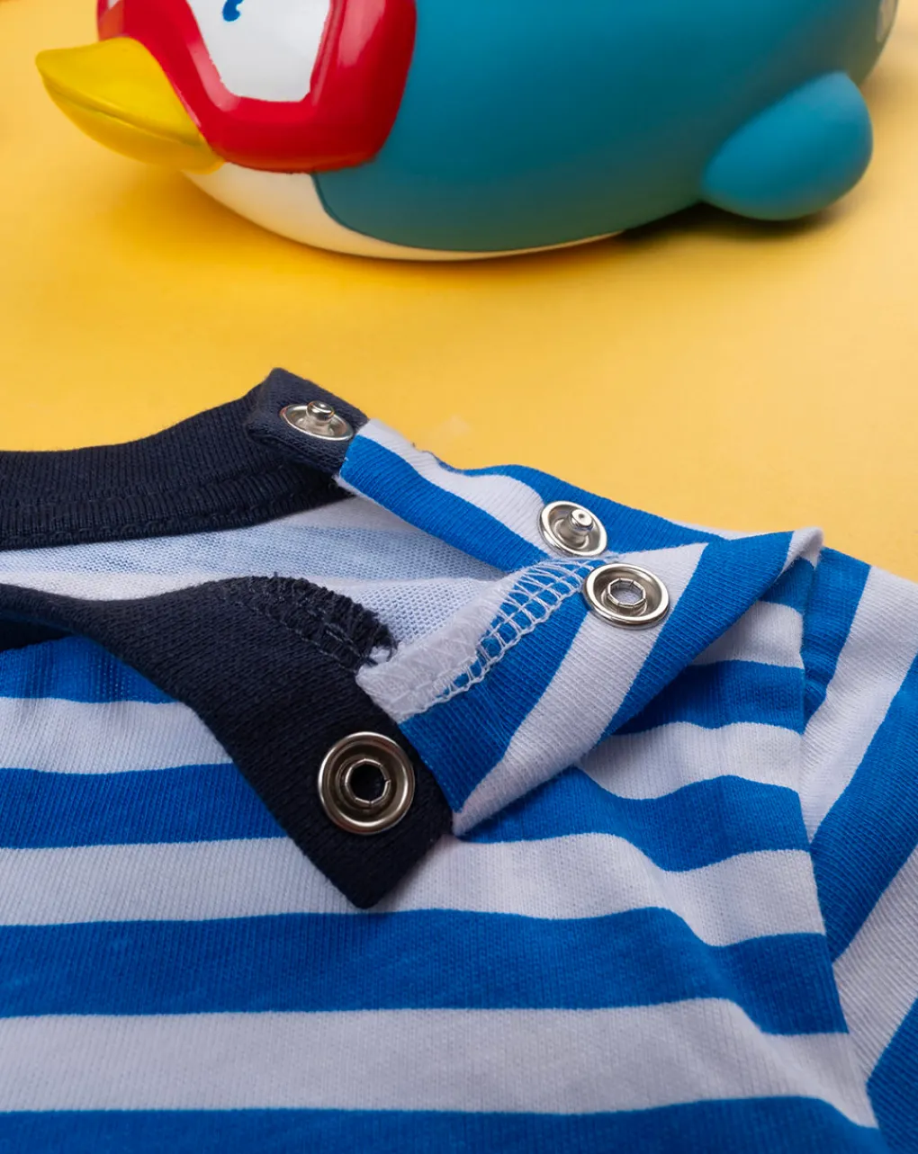 Prenatal Magliette Camicie E Body-T-Shirt Bimbo Rigata Bianca/Blu