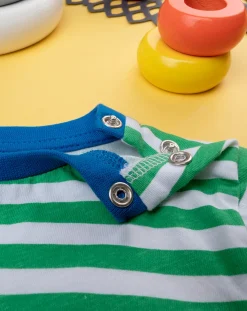 Prenatal Magliette Camicie E Body-T-Shirt Bimbo Rigata Bianco/Verde