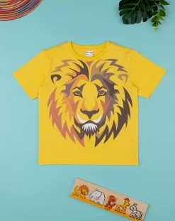 Prenatal Magliette E Camicie-T-Shirt Gialla Mezza Manica Da Bambino "Leone”