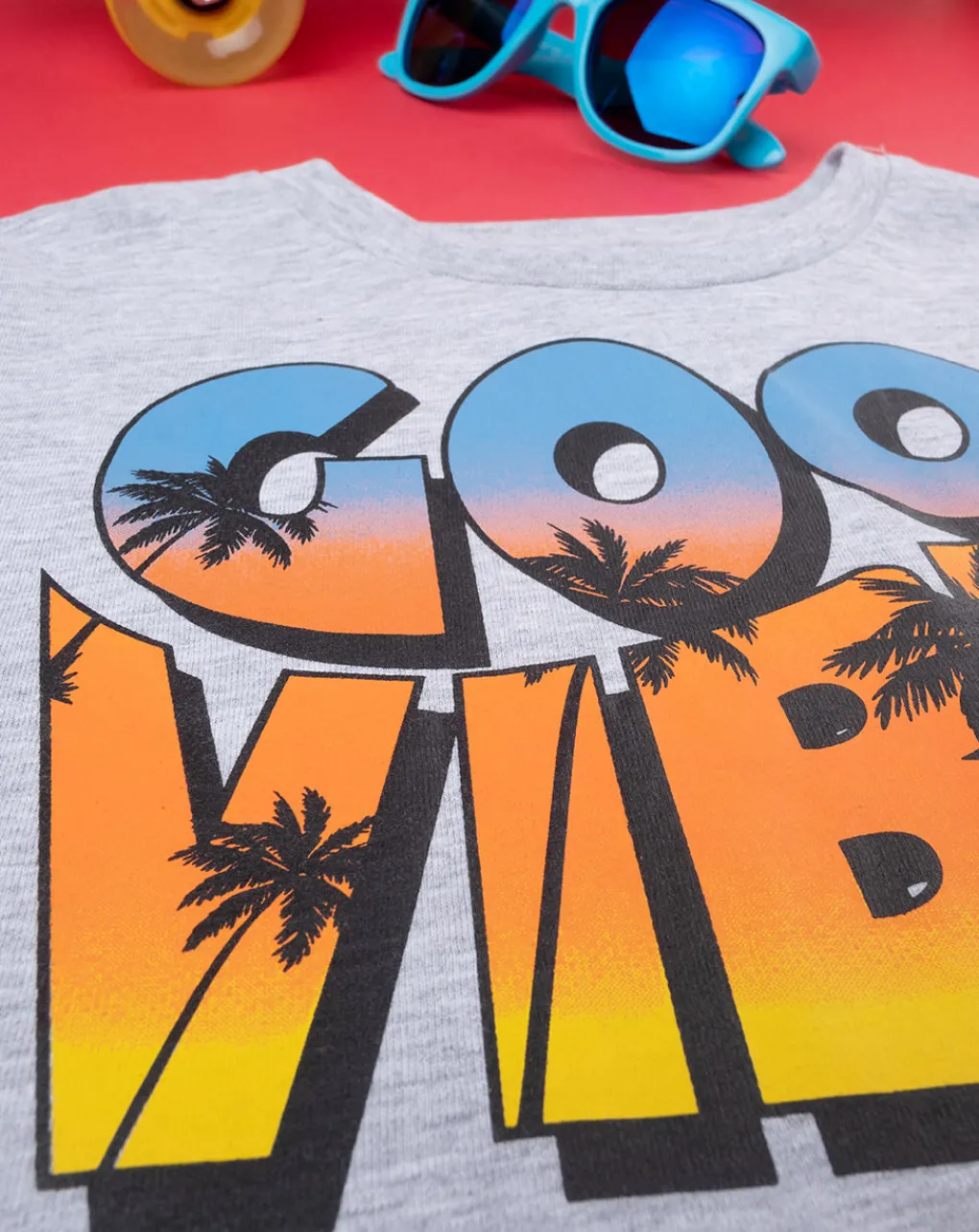 Prenatal Magliette E Camicie-T-Shirt Grigia Maniche Corte Bambino "Good Vibes”