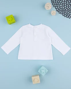 Prenatal Magliette-T-Shirt Jersey Bimbo Bianca/Grigia