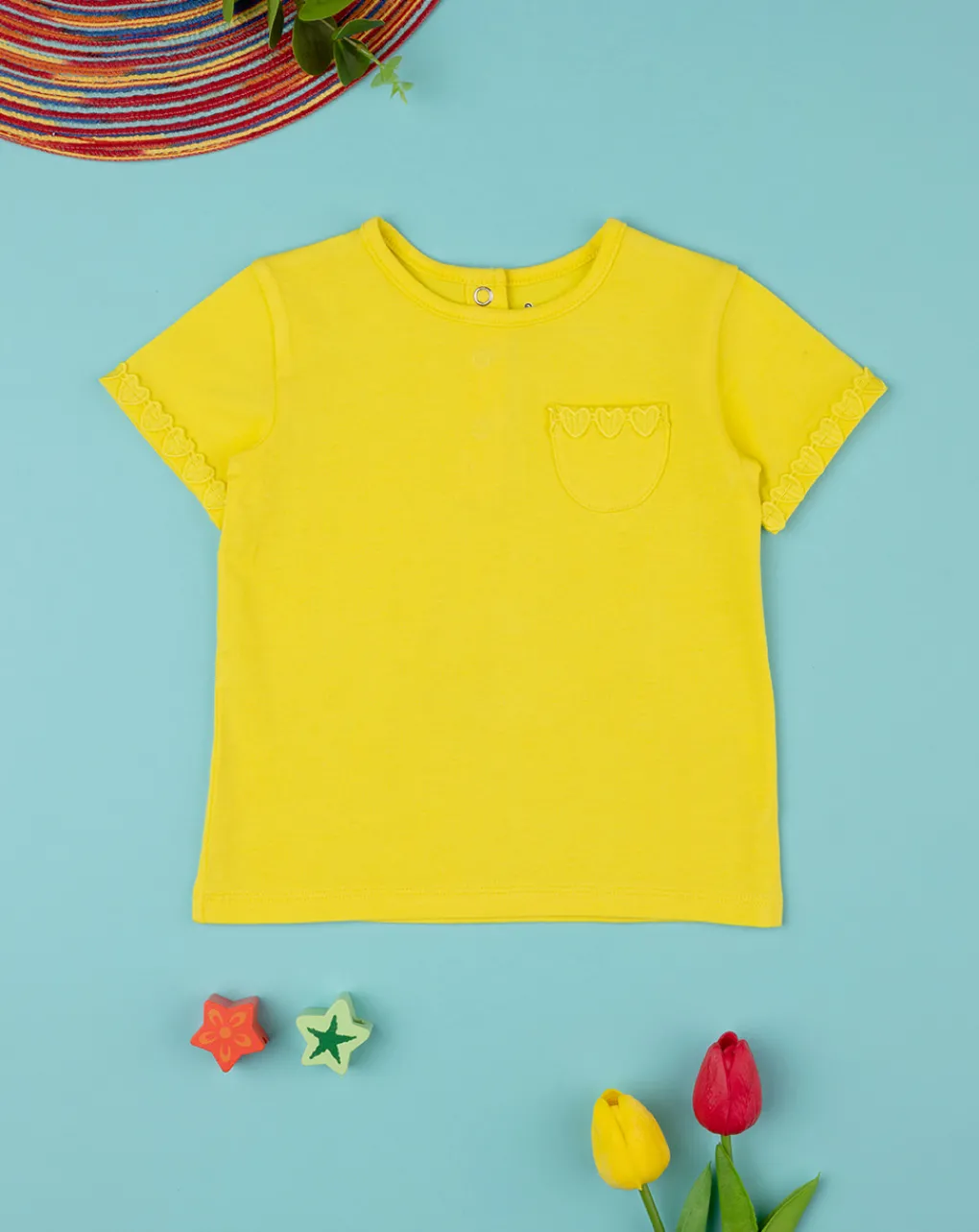 Prenatal Magliette Camicie E Body-T-Shirt Maniche Corte Bimba Gialla