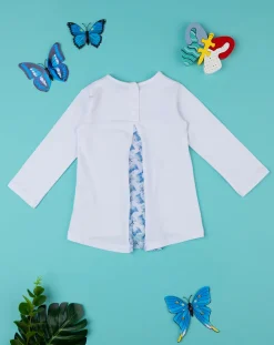 Prenatal Magliette Camicie E Body-T-Shirt Maniche Lunga Bimba In Jersey Soft Blue Oeko-Tex
