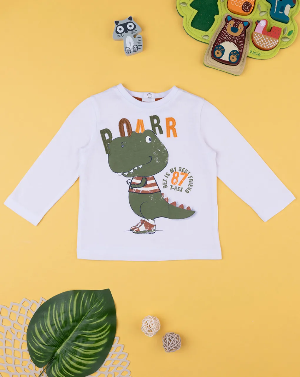 Prenatal Magliette Camicie E Body-T-Shirt Maniche Lunghe Bimbo "Dino”