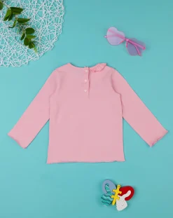 Prenatal Magliette Camicie E Body-T-Shirt Maniche Lunghe Bimba Rosa Oeko-Tex
