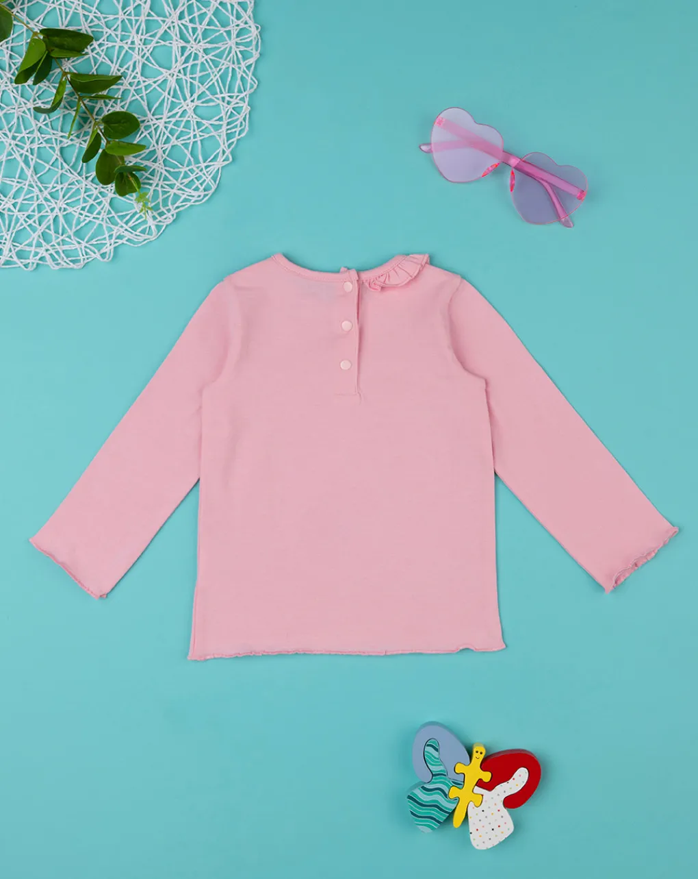 Prenatal Magliette Camicie E Body-T-Shirt Maniche Lunghe Bimba Rosa Oeko-Tex