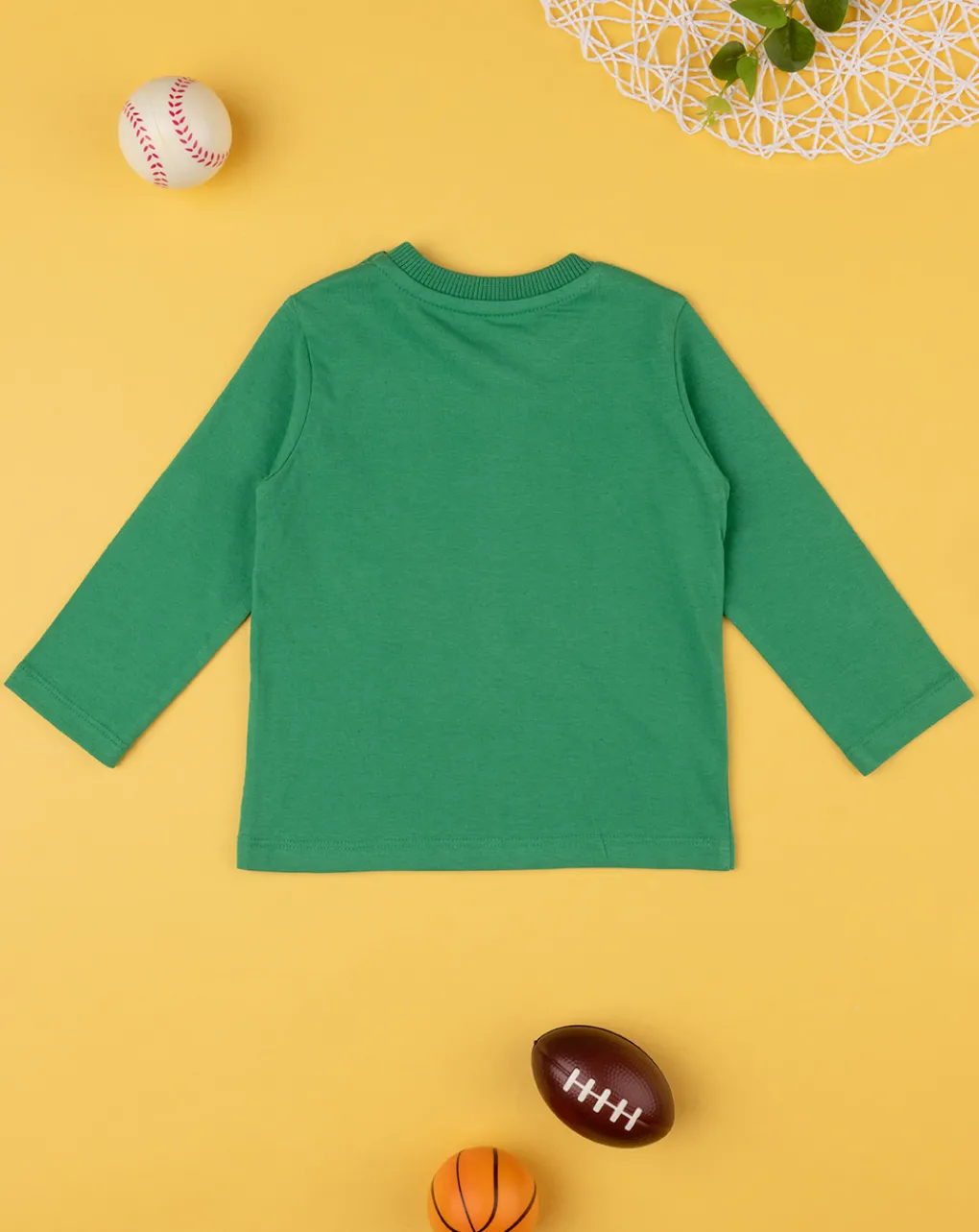 Prenatal Magliette Camicie E Body-T-Shirt Maniche Lunghe Bimbo Verde Con Stampa