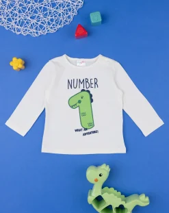 Prenatal Magliette Camicie E Body-T-Shirt Maniche Lunghe Bimbo "Number One”
