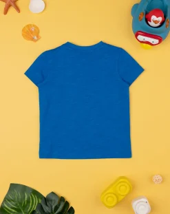 Prenatal Magliette Camicie E Body-T-Shirt Mezza Manica Bimbo Blu Con Stampa