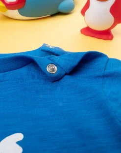 Prenatal Magliette Camicie E Body-T-Shirt Mezza Manica Bimbo Blu Con Stampa