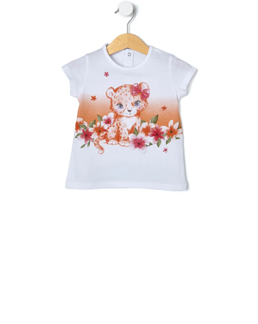 Prenatal Magliette Camicie E Body-T-Shirt Mezza Manica Con Stampa Leopardo