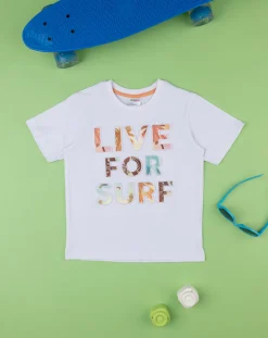Prenatal Magliette E Camicie-T-Shirt Mezza Manicha Bambino "Live For Surf”