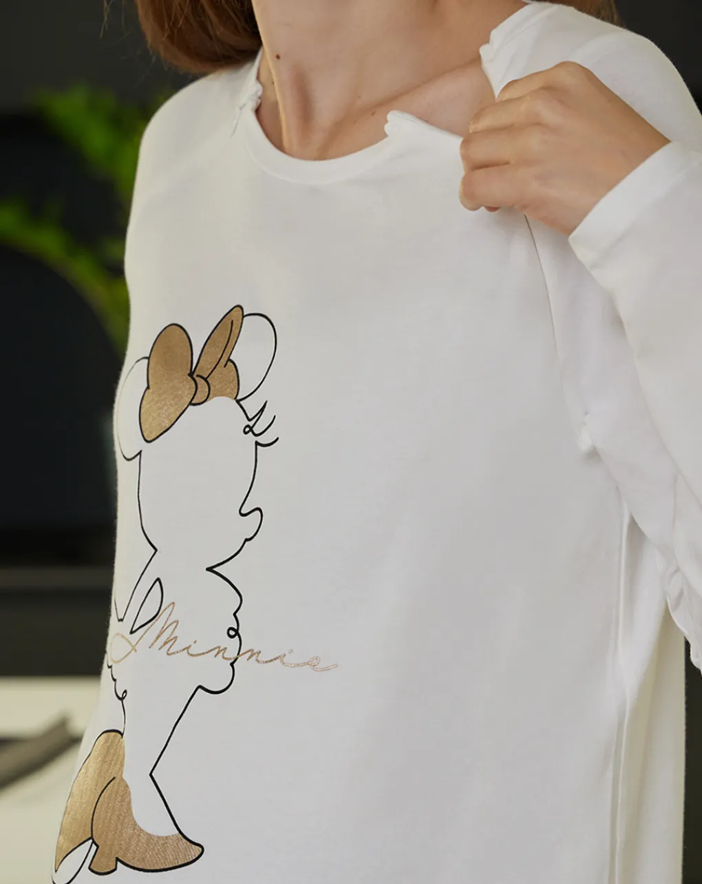 Prenatal T Shirt Allattamento-T-Shirt Premaman Allattamento Con Stampa Minnie