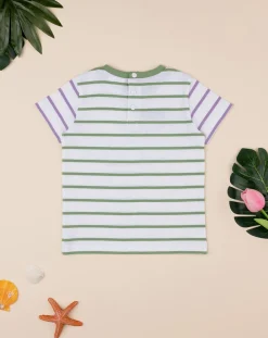 Prenatal Magliette Camicie E Body-T-Shirt Rigata Maniche Corte Da Bambino "Alhoa”