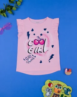 Prenatal Magliette E Camicie-T-Shirt Senza Maniche Bambina Rosa Con Stampa