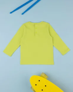 Prenatal Magliette Camicie E Body-T-Shirt Verde Bimbo Maniche Lunghe Con Stampa