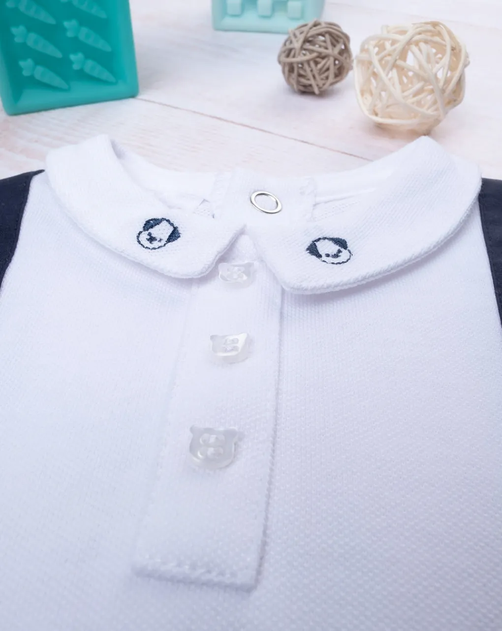 Prenatal Abiti Completi E Tutine-Tutina Bimbo Bicolor Bianco/Blu