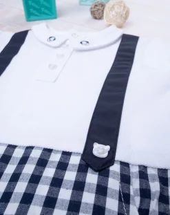 Prenatal Abiti Completi E Tutine-Tutina Bimbo Bicolor Bianco/Blu