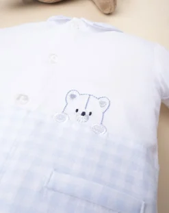 Prenatal Abiti Completi E Tutine-Tutina Boy Bicolo Azzurro E Bianco