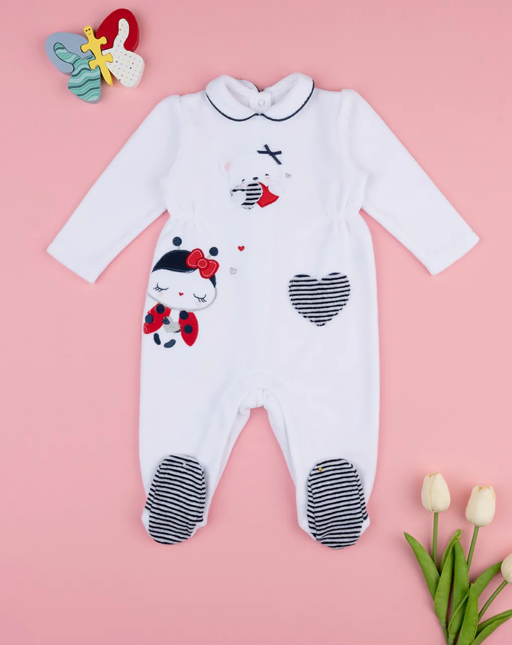 Prenatal Abiti Completi E Tutine-Tutina Ciniglia Bimba Panna/Blu