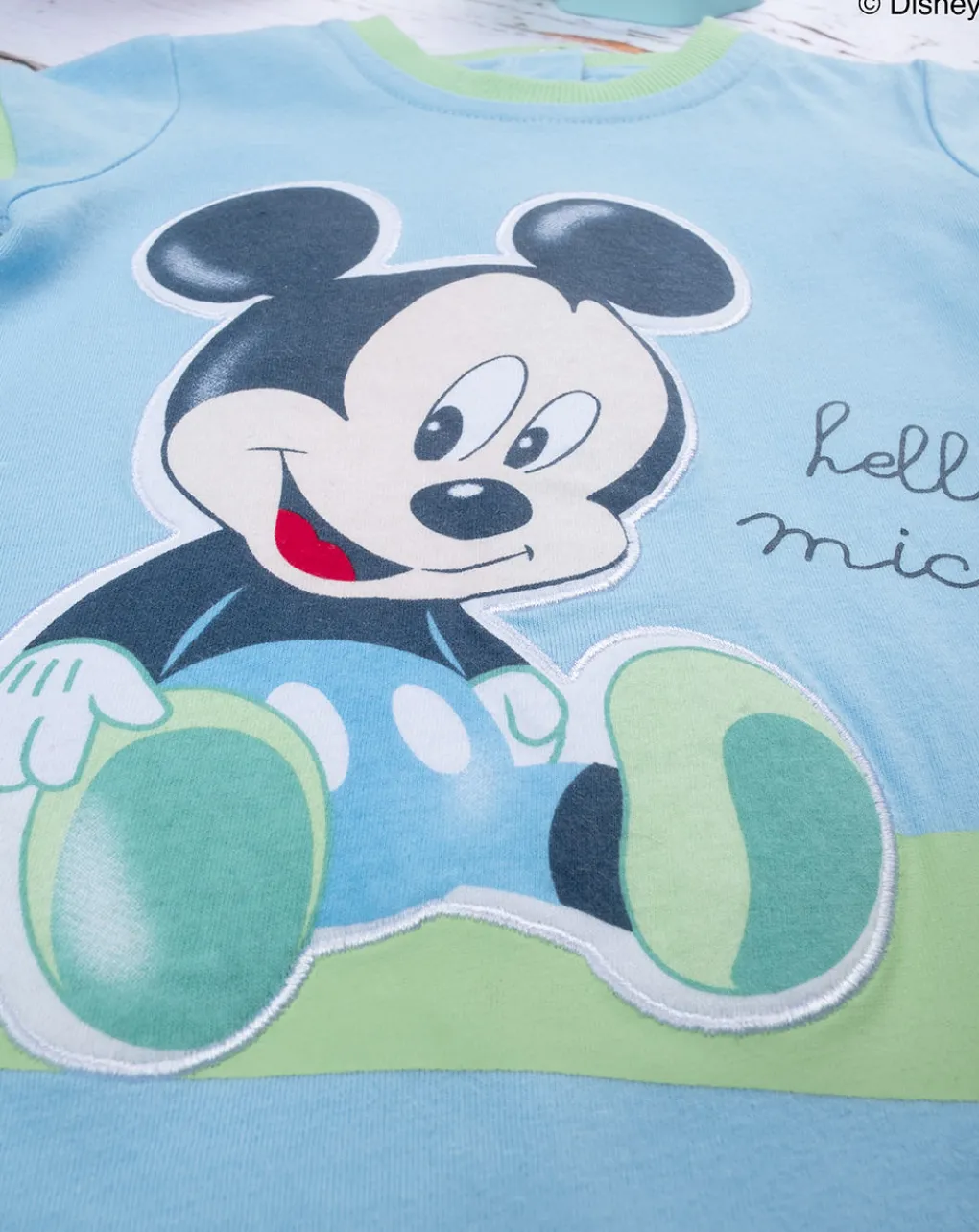 Prenatal Abiti Completi E Tutine-Tutina Jersey Bimbo "Hello Mickey” Azzurra