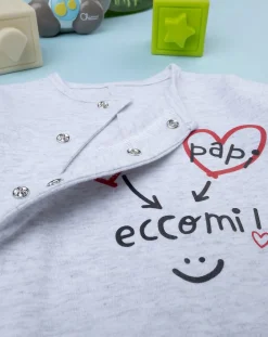 Prenatal Abiti Completi E Tutine-Tutina Lunga Neonato Grigia Con Stampa
