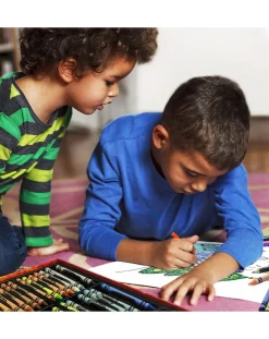 Crayola Giochi Creativi-Valigetta Arcobaleno 140 Pezzi Con Pennarelli Pastelli E Matite Colorate -