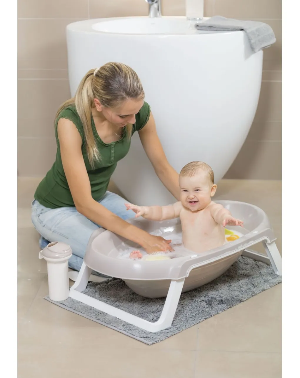 Okbaby Vaschette E Accessori-Vaschetta Pieghevole Onda Slim Rosa 0-12 Mesi - Ok Baby