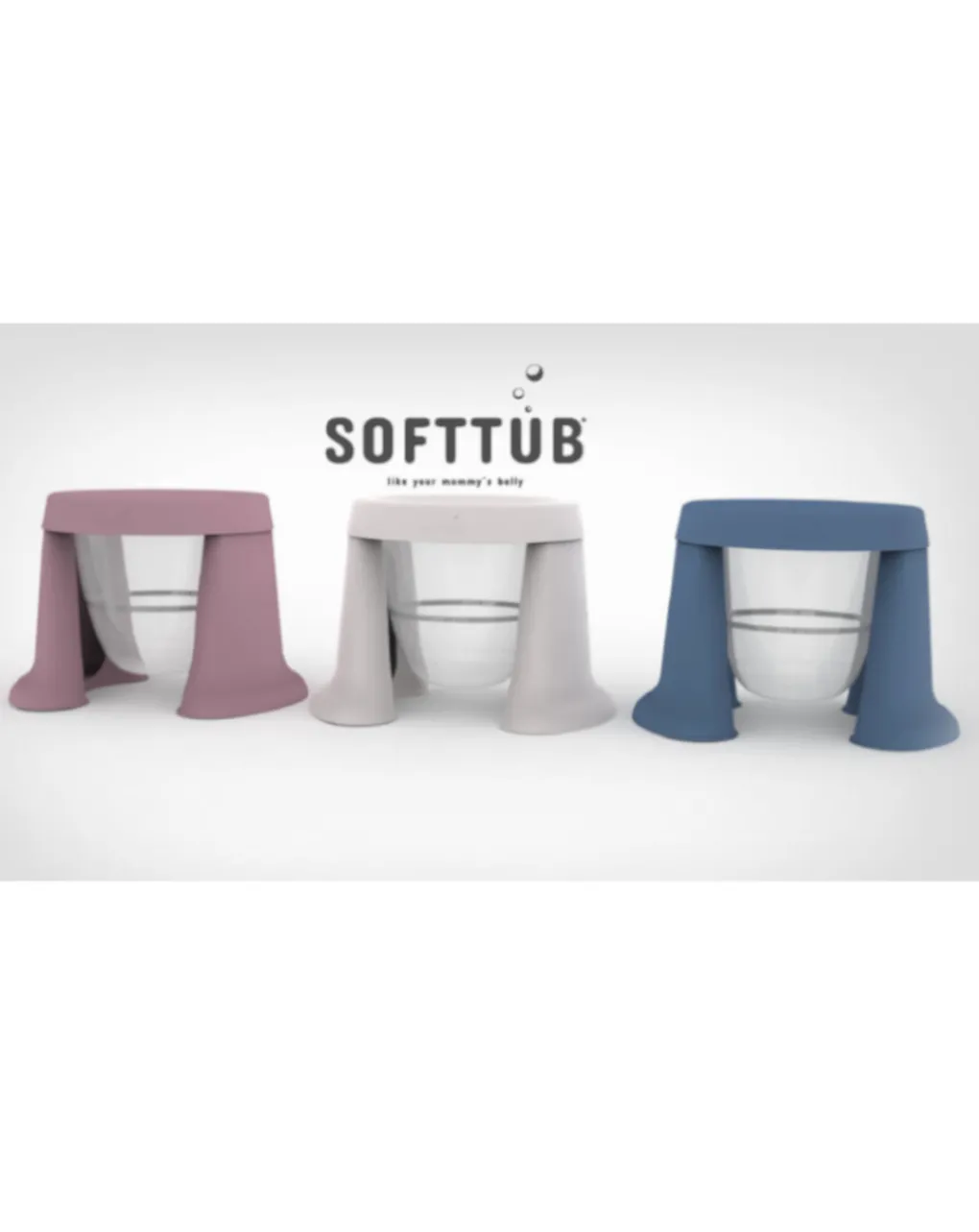 TUB OF THE WORD Vaschette E Accessori-Vaschetta Pieghevole Salvaspazio Rosa - Softtub