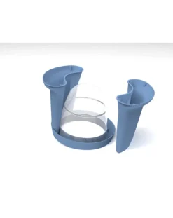 TUB OF THE WORD Vaschette E Accessori-Vaschetta Pieghevole Salvaspazio Azzurra - Softtub