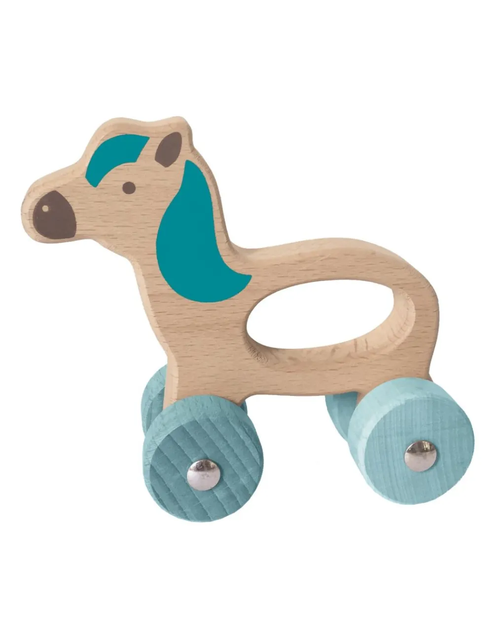 Wood'N'Play Giochi Interattivi E Prescolari-Wood N Play - Animali In Legno Con Ruote